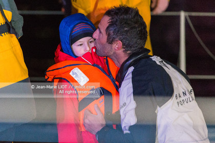 Les Sables d'Olonne, January 19, 2017 arrival of Armel Le Cléac'h (FR) skipper of the imoca Banque Populaire arrives 1st Vendee globe 2016-2017. Photo © Jean-Marie Liot   DPPI
