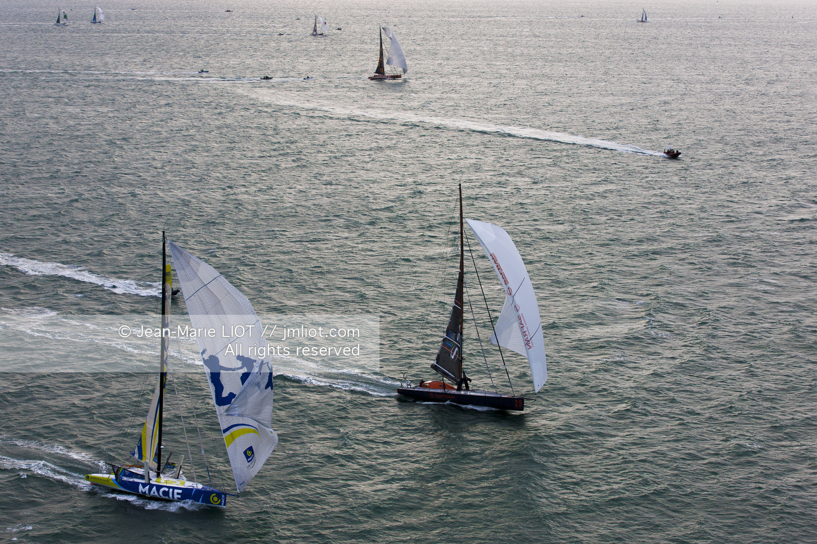 Novembre 2011 Départ de la Transat Jacques Vabre du  Havre et à destination de la Guadeloupe. Photo © Jean-Marie Liot.
