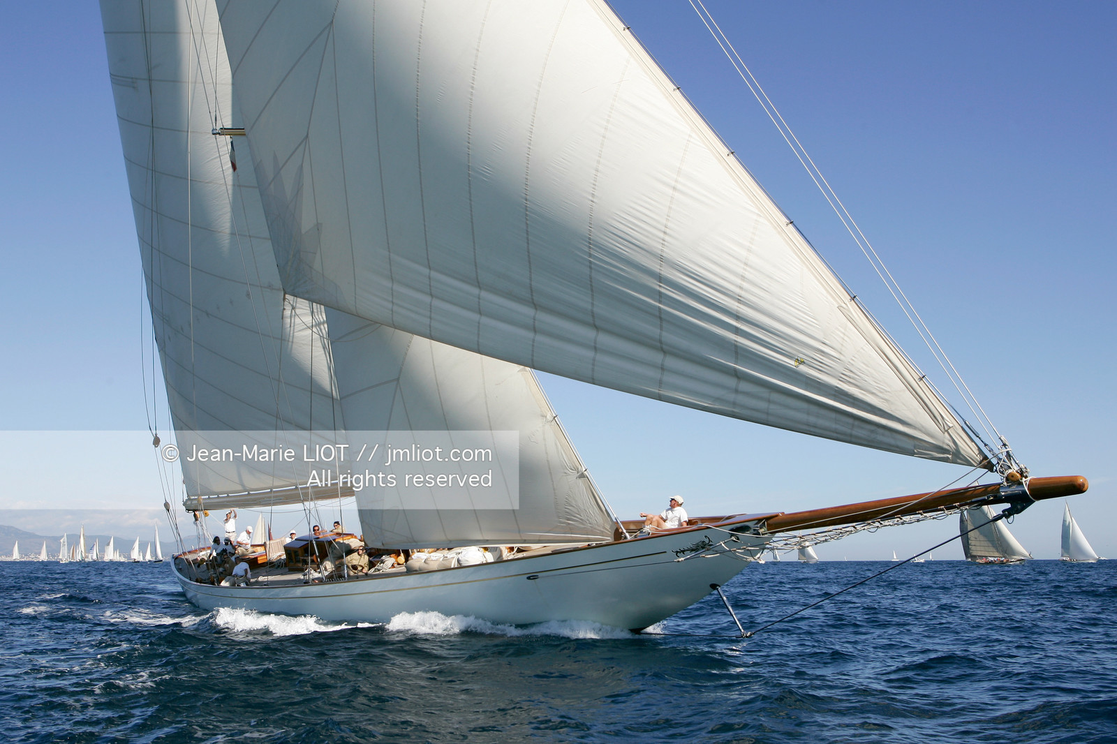 Voiles de Saint-Tropez 2006 à bord du Cambria-PHOTO-© JEAN-MARIE LIOT.