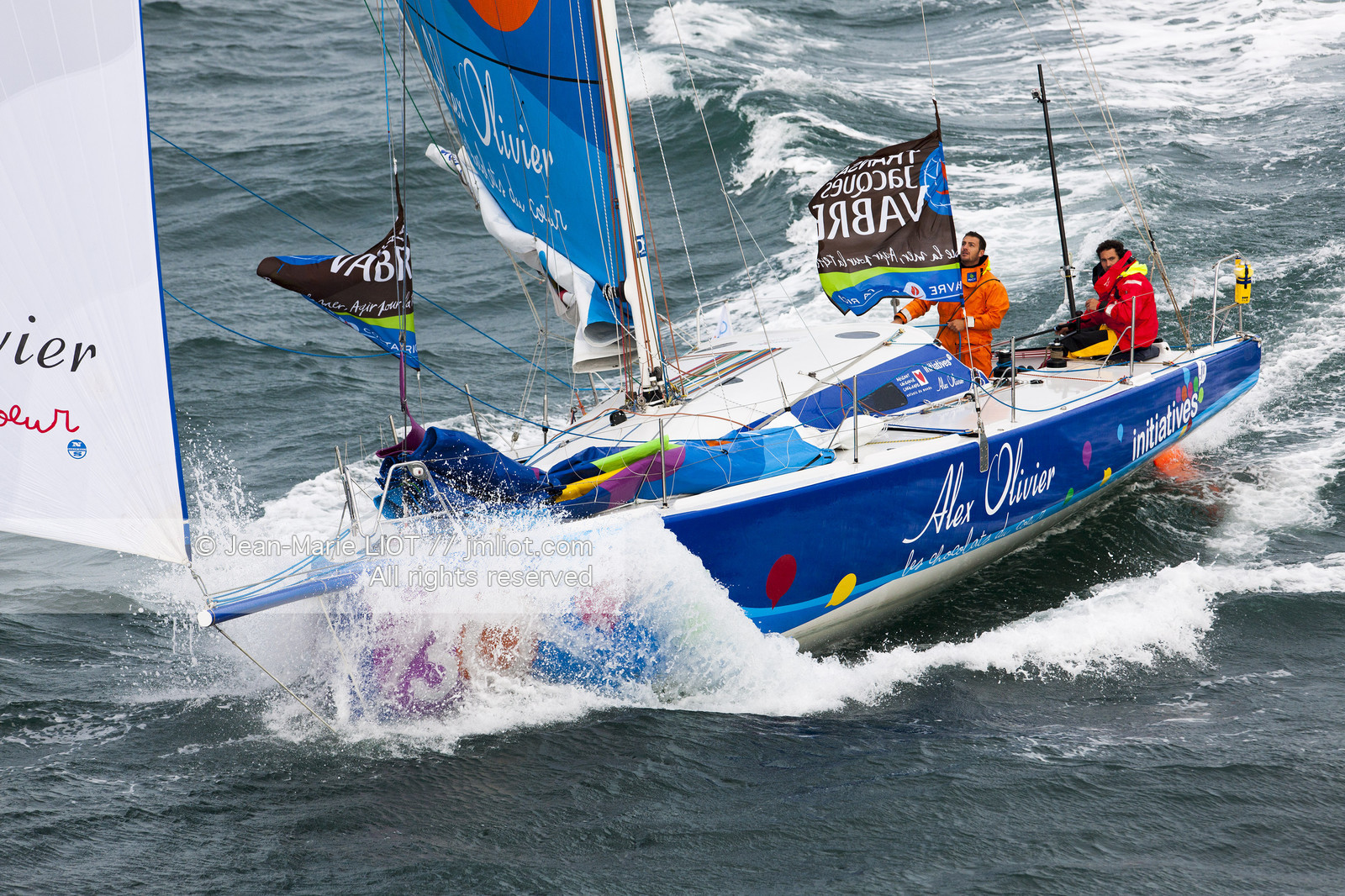 Novembre 2011 Départ de la Transat Jacques Vabre du  Havre et à destination de la Guadeloupe. Photo © Jean-Marie Liot.