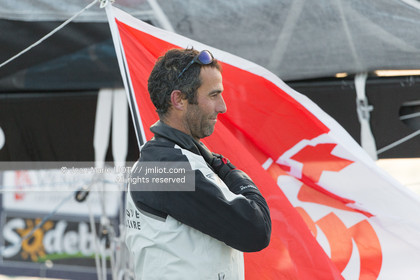 Les Sables d'Olonne, January 19, 2017 arrival of Armel Le Cléac'h (FR) skipper of the imoca Banque Populaire arrives 1st Vendee globe 2016-2017. Photo © Jean-Marie Liot   DPPI