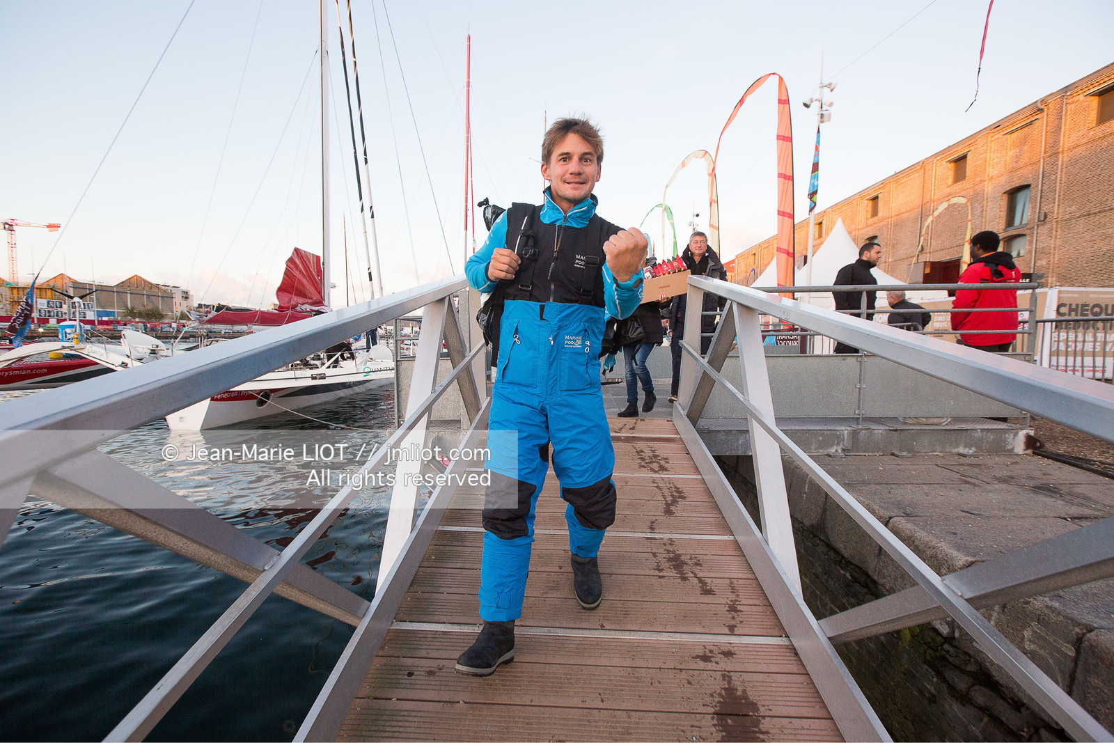 Départ de la Transat Jacques Vabre, le 25 octobre 2015 au Havre.- Photo Jean Marie Liot   DPPI.