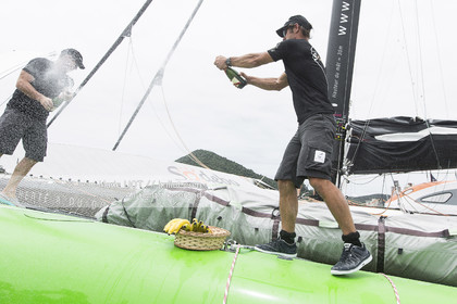 .Itajaï (Brazil), saturday, november 7, 2015, Thomas Coville and Jean-Luc Nélias second in the Transat Jacques Vabre.Photo © JEAN-MARIE LIOT   DPPI