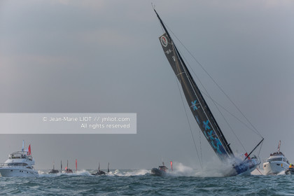 Les Sables d'Olonne, January 19, 2017 arrival of Armel Le Cléac'h (FR) skipper of the imoca Banque Populaire arrives 1st Vendee globe 2016-2017. Photo © Jean-Marie Liot   DPPI