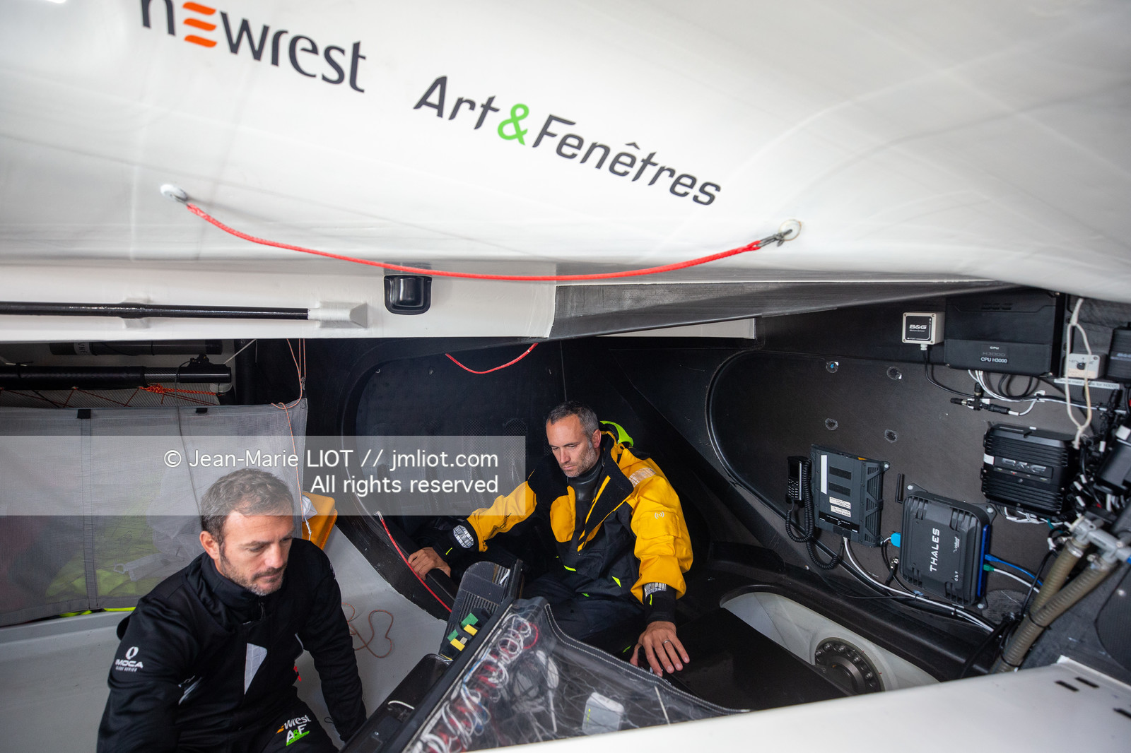 FABRICE AMEDEO ET ERIC PERON - TRANSAT JACQUES VABRE 2019 - A BORD