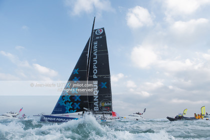 Les Sables d'Olonne, January 19, 2017 arrival of Armel Le Cléac'h (FR) skipper of the imoca Banque Populaire arrives 1st Vendee globe 2016-2017. Photo © Jean-Marie Liot   DPPI