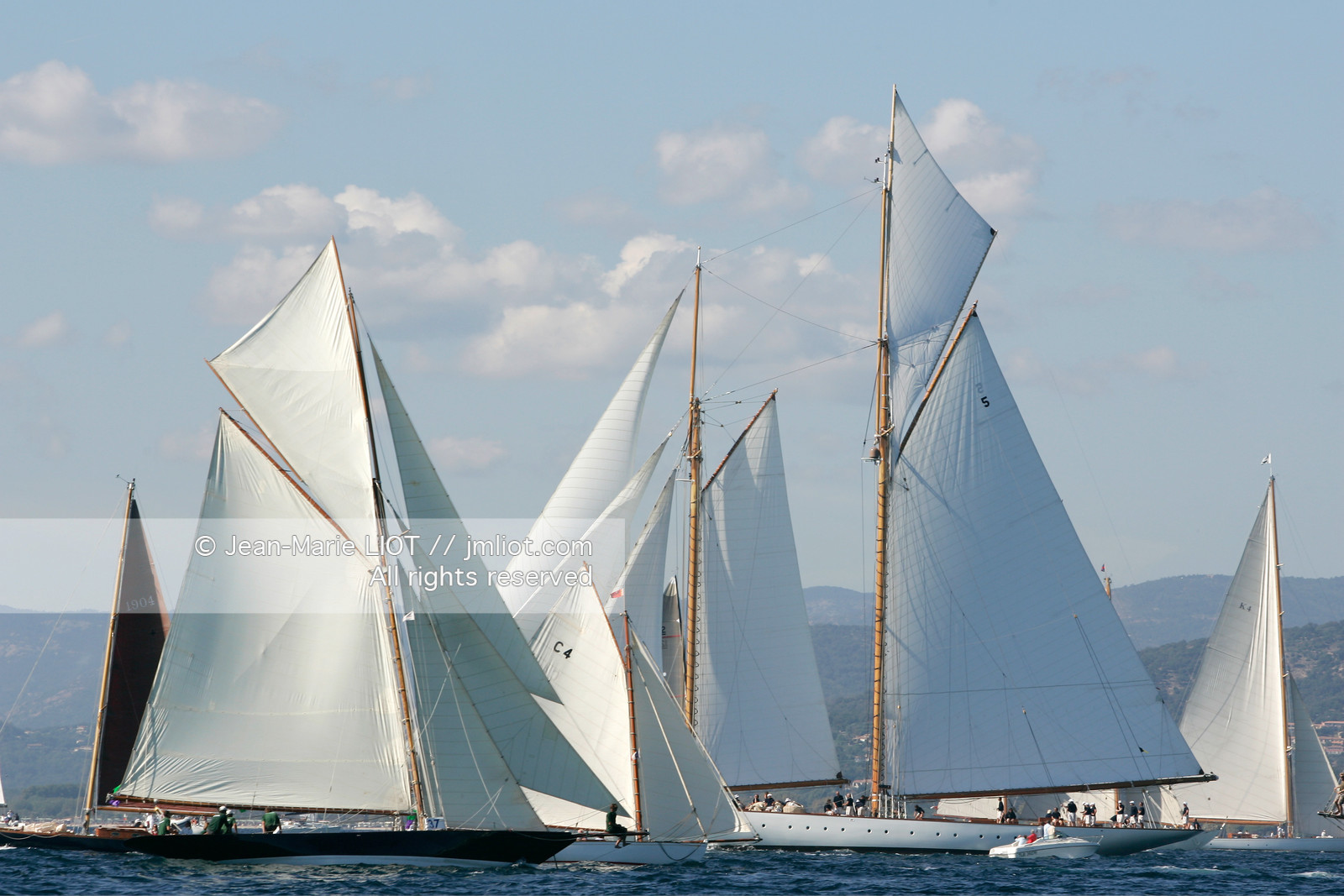 Voiles de Saint-Tropez 2006 à bord du Cambria-PHOTO-© JEAN-MARIE LIOT.