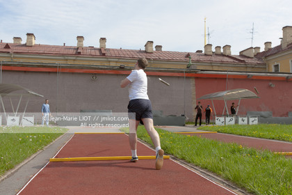 .Russia, Saint Petersburg, listed as World Heritage by UNESCO, Gorodki playeurs, traditionnal russian game, tossing sticks