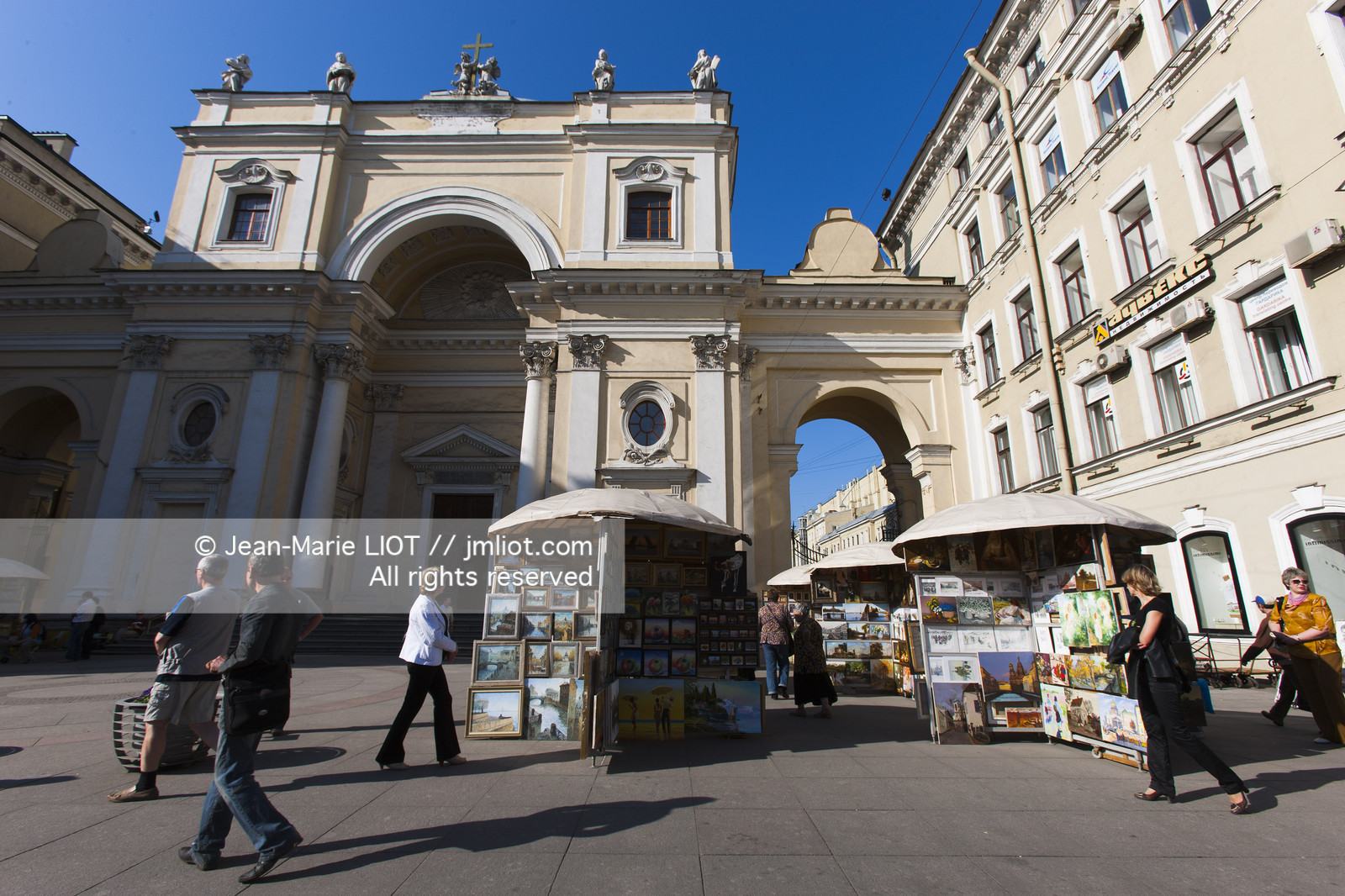 Russie, Saint Petersbourg, classé Patrimoine Mondial de l'UNESCO, dans les rues de la ville.