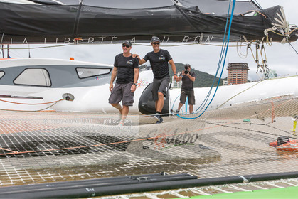 .Itajaï (Brazil), saturday, november 7, 2015, Thomas Coville and Jean-Luc Nélias second in the Transat Jacques Vabre.Photo © JEAN-MARIE LIOT   DPPI