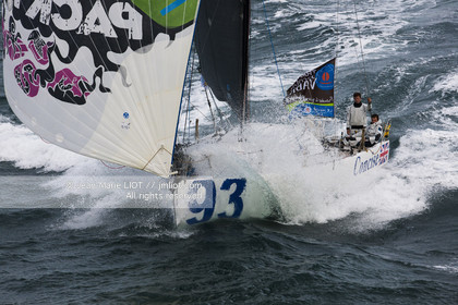 .2011 November, start of transat Jacques Vabre from Le Havre To Guadeloupe. Photo © Jean-Marie Liot