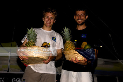 LE 19 novembre 2011, Arrivée au Costa Rica, de François Gabart et Sébastien Col à bord de l'imoca Macif. Photo © Jean-Marie Liot DPPI.