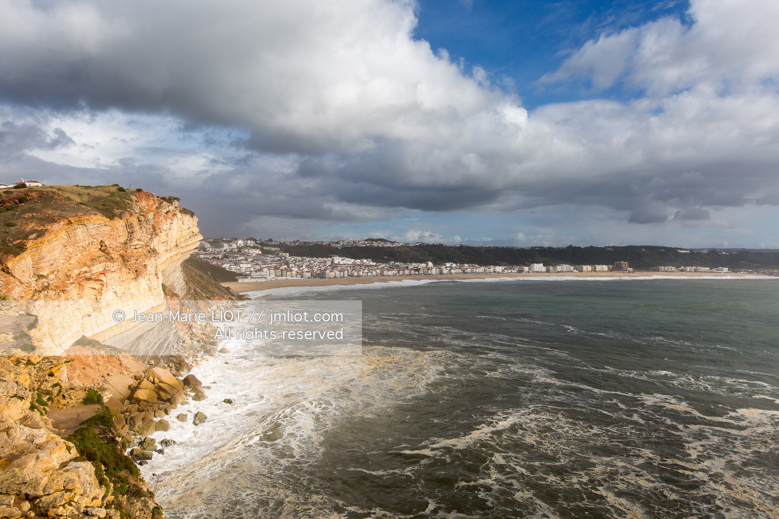 Portugal, plage de Nazaré