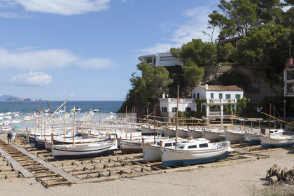 .The village of Begur and his beaches are one of the most tourist places of the Costa Brava..The Begur coast enjoys a shoreline of great beauty composed by cliffs, crystal clear water coves, pine forests .....Photo © Jean -Marie Liot