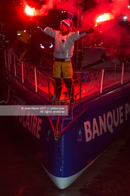 Les Sables d'Olonne, January 19, 2017 arrival of Armel Le Cléac'h (FR) skipper of the imoca Banque Populaire arrives 1st Vendee globe 2016-2017. Photo © Jean-Marie Liot   DPPI