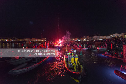 Les Sables d'Olonne, January 19, 2017 arrival of Armel Le Cléac'h (FR) skipper of the imoca Banque Populaire arrives 1st Vendee globe 2016-2017. Photo © Jean-Marie Liot   DPPI