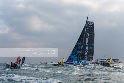 Les Sables d'Olonne, January 19, 2017 arrival of Armel Le Cléac'h (FR) skipper of the imoca Banque Populaire arrives 1st Vendee globe 2016-2017. Photo © Jean-Marie Liot   DPPI