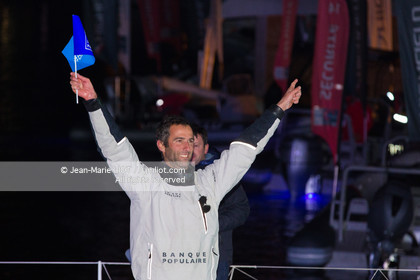 Les Sables d'Olonne, January 19, 2017 arrival of Armel Le Cléac'h (FR) skipper of the imoca Banque Populaire arrives 1st Vendee globe 2016-2017. Photo © Jean-Marie Liot   DPPI
