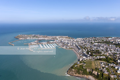 .AERIAL VIEW OF GRANVILLE - MANCHE.PHOTO © JEAN-MARIE LIOT