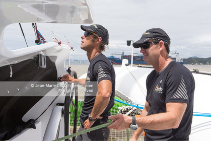 .Itajaï (Brazil), saturday, november 7, 2015, Thomas Coville and Jean-Luc Nélias second in the Transat Jacques Vabre.Photo © JEAN-MARIE LIOT   DPPI