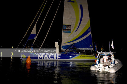 .On November 19, 2011, François Gabart and Sébastien Col Arrived in Costa Rica, of  on the Imoca Macif. Photo © Jean-Marie Liot   DPPI
