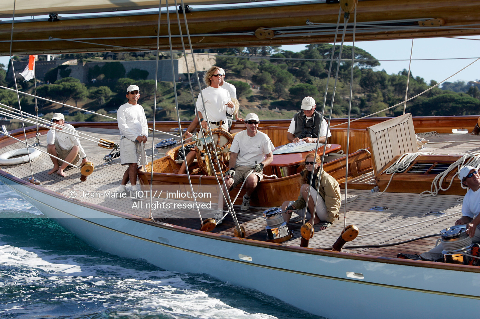 Voiles de Saint-Tropez 2006 à bord du Cambria-PHOTO-© JEAN-MARIE LIOT.