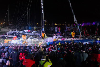 Les Sables d'Olonne, January 19, 2017 arrival of Armel Le Cléac'h (FR) skipper of the imoca Banque Populaire arrives 1st Vendee globe 2016-2017. Photo © Jean-Marie Liot   DPPI