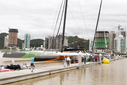 .Itajaï (Brazil), saturday, november 7, 2015, Thomas Coville and Jean-Luc Nélias second in the Transat Jacques Vabre.Photo © JEAN-MARIE LIOT   DPPI