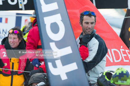 Les Sables d'Olonne, January 19, 2017 arrival of Armel Le Cléac'h (FR) skipper of the imoca Banque Populaire arrives 1st Vendee globe 2016-2017. Photo © Jean-Marie Liot   DPPI