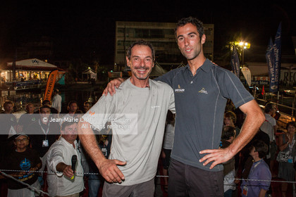 ROUTE DU RHUM 2010 - ARRIVEE DE MARC GUILLEMOT