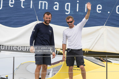.Itajaï (Brazil) on 12 November 2015, arrival of Thomas Ruyant and Adrien Hardy on board the imoca Le souffle du Nord. Photo © Jean-Marie Liot   DPPI