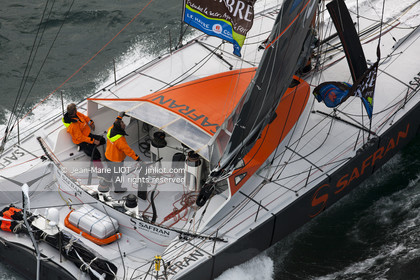 Novembre 2011 Départ de la Transat Jacques Vabre du  Havre et à destination de la Guadeloupe. Photo © Jean-Marie Liot.