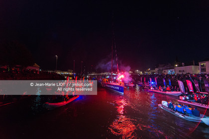 Les Sables d'Olonne, January 19, 2017 arrival of Armel Le Cléac'h (FR) skipper of the imoca Banque Populaire arrives 1st Vendee globe 2016-2017. Photo © Jean-Marie Liot   DPPI