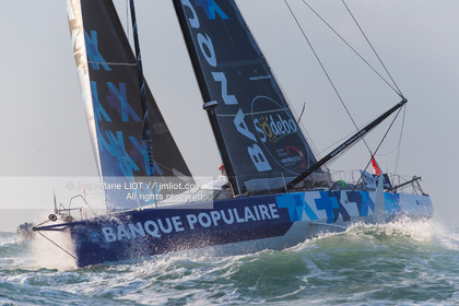 Les Sables d'Olonne, January 19, 2017 arrival of Armel Le Cléac'h (FR) skipper of the imoca Banque Populaire arrives 1st Vendee globe 2016-2017. Photo © Jean-Marie Liot   DPPI